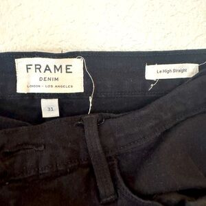 FRAME black le high straight jeans SIZE 31